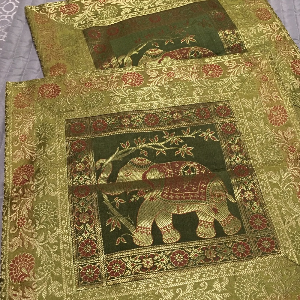 Authentic India Silk Pillow coverlets